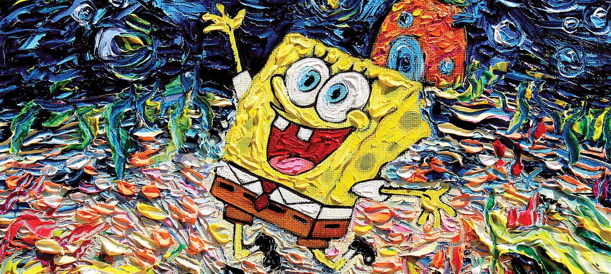 Pop Art Painting Cartoon Sponge Bob Painting Best Seller Painting