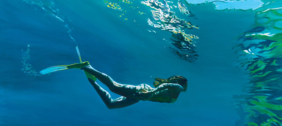 Swimming Art Canvas Art