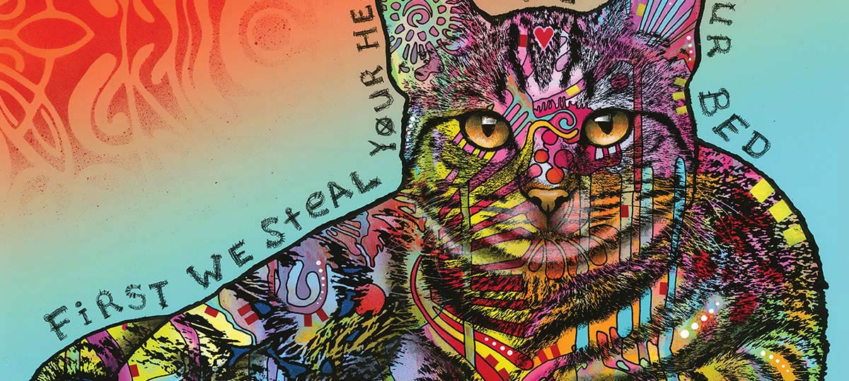 Tabby Cat Art Canvas Wall Art
