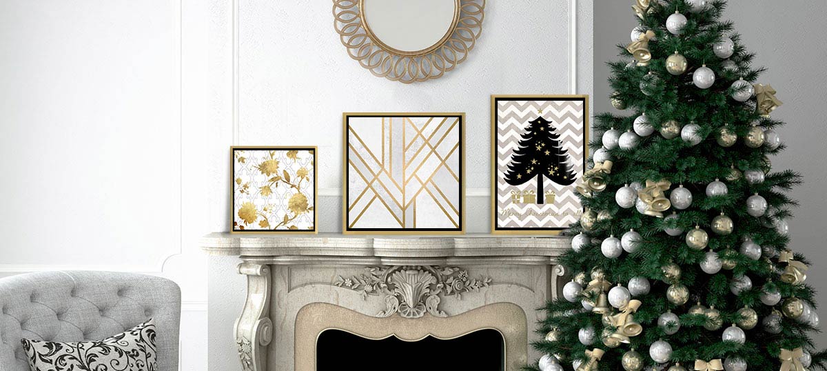 White & Gold Canvas Art Prints