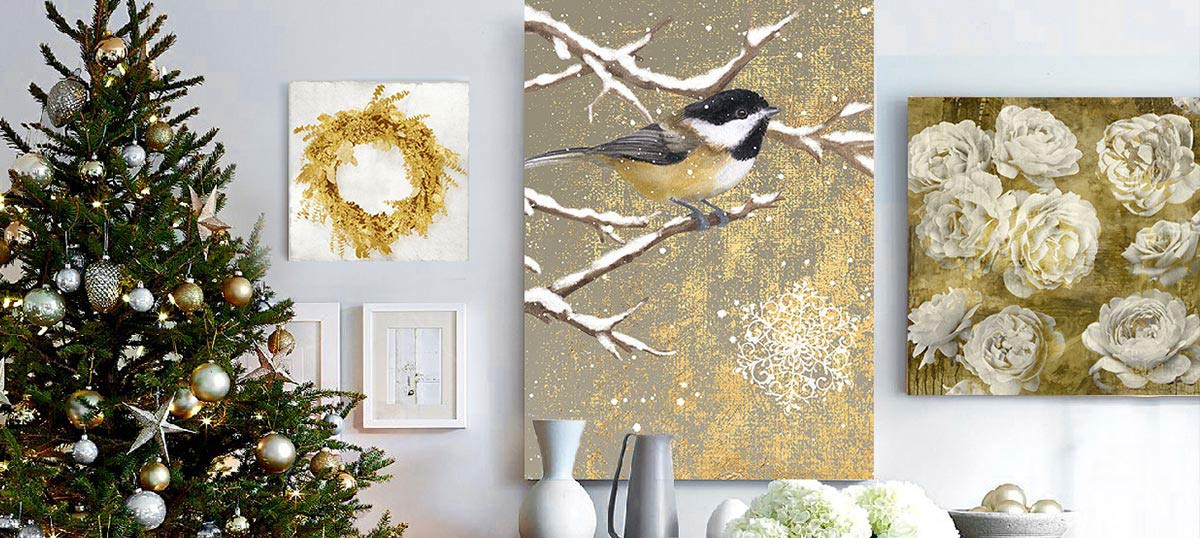 Merry Metallic Canvas Art Prints
