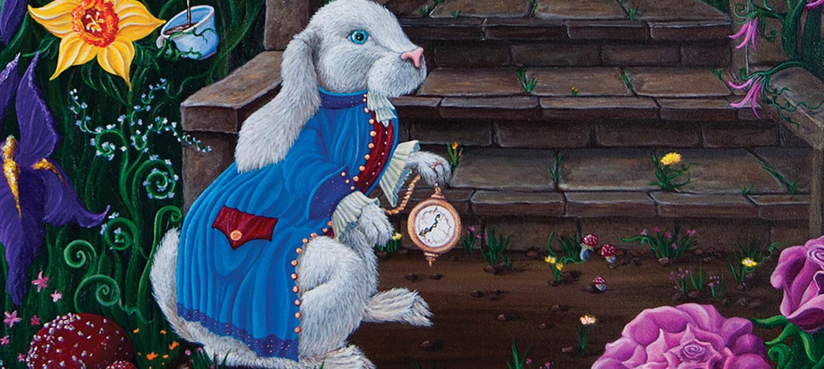 White Rabbit Canvas Art Prints