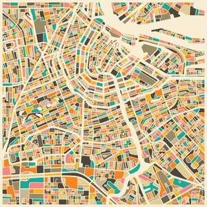 Amsterdam Maps Canvas Art