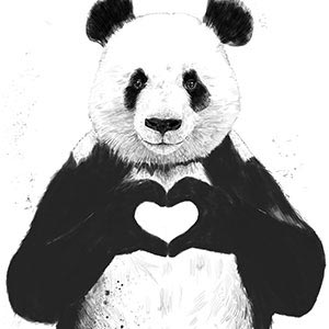 Best Panda Piece Canvas Wall Art