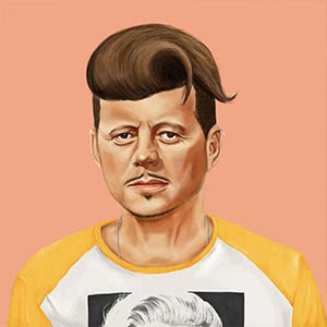 Best Hipster Portrait Canvas Wall Art