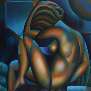 Blue Blue Nude Collection Canvas Art