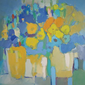 Blue & Yellow Canvas Artwork