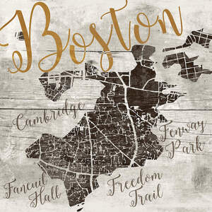 Boston Maps Canvas Art