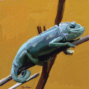 Chameleons Canvas Art Prints
