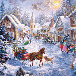 Christmas Scenes Canvas Art