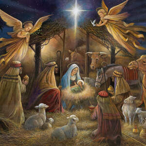 Religious Christmas Canvas Wall Art