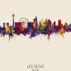 Las Vegas Nevada The Strip United States Retro Travel Art Poster Print 