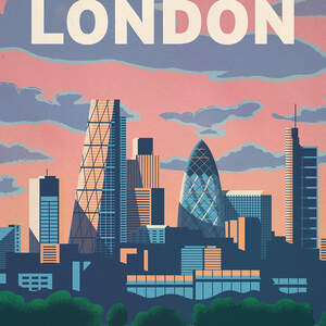 London Travel Posters Canvas Artwork