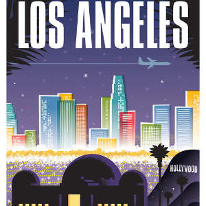 Los Angeles Travel Posters Canvas Wall Art