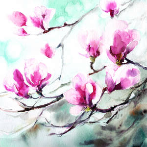 Magnolias Canvas Wall Art