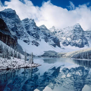 Home Decor Canvas Print Painting Picture Wall Art Beautiful lakes in winter