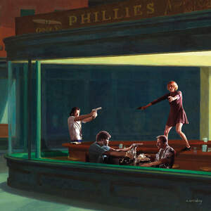 Nighthawks Reimagined Canvas Art