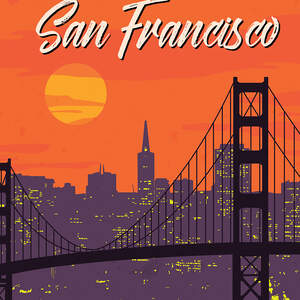 San Francisco Travel Posters Canvas Art Prints