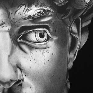 The Statue of David Reimagined Canvas Art