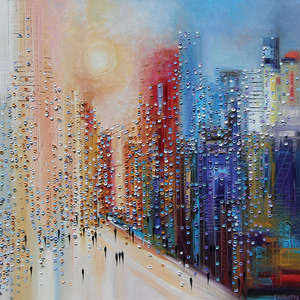 Strolls in the City Canvas Art