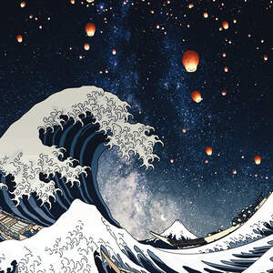 The Great Wave Reimagined Canvas Prints