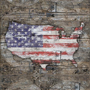 USA Maps Art Prints