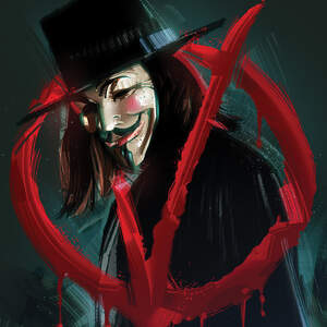 V For Vendetta Canvas Art Prints
