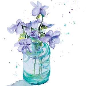 Violets Canvas Art